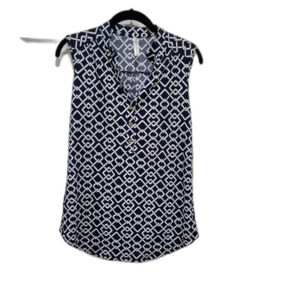 NEW Navy And White Top Large